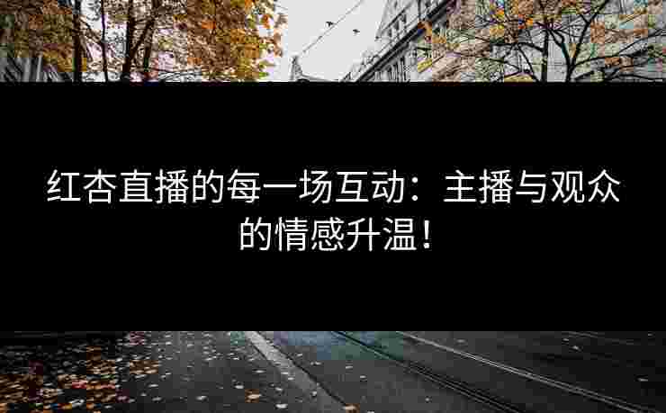 红杏直播的每一场互动：主播与观众的情感升温！