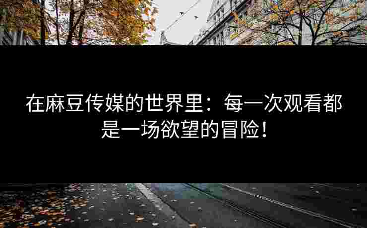 在麻豆传媒的世界里：每一次观看都是一场欲望的冒险！